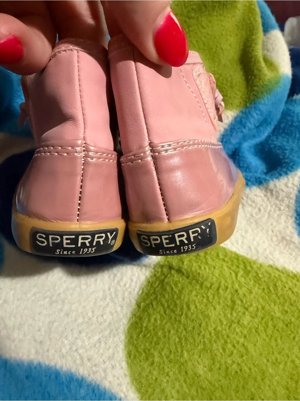 Sperry Pink Baby Walker High-Top Shoes